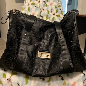 Juicy Couture Black Embossed Travel Bag
